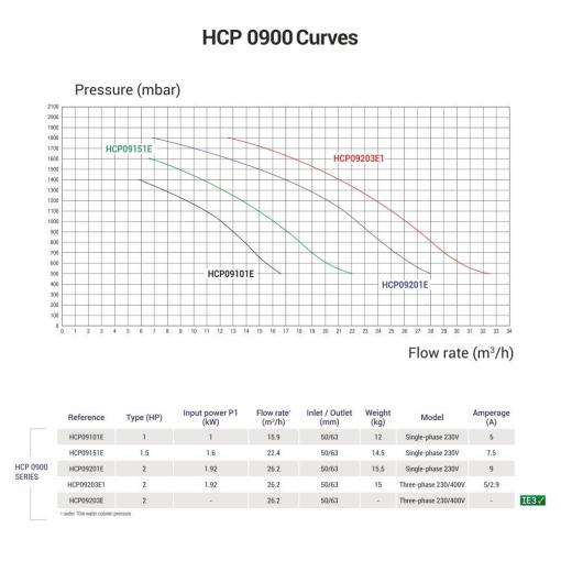 насос hayward hcp09201e kng200 m.b (220в, 26.2 м3/ч, 2hp)