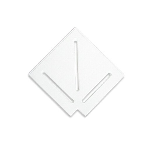 угловой элемент aquaviva kk-25-1 classic для переливной решетки 90° 245/25 мм (белый)