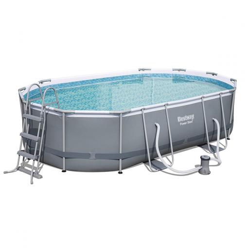 каркасный бассейн bestway 56448 power steel (488х305х107 см) с картриджным фильтром